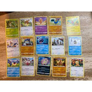 Mixed Pokemon Card Lot - Basic Common No Duplicates 43 Cards In Total Includes V